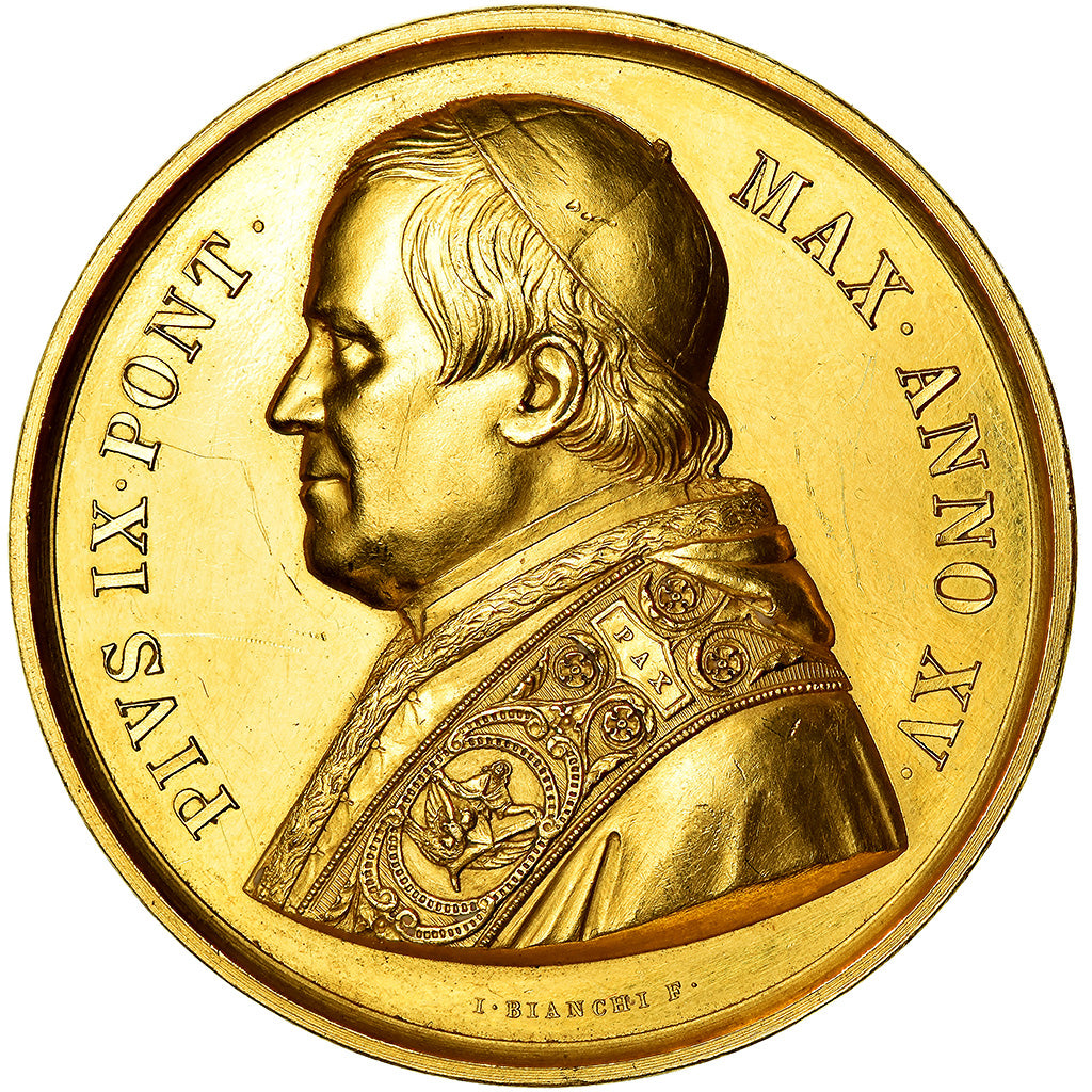Vatican, Medal, Pie IX, Siège Pontifical, 1860, Bianchi, MS(60-62), Gold