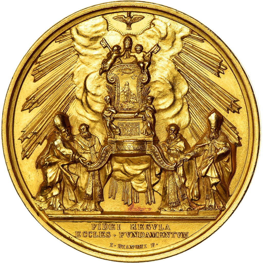 Vatican, Medal, Pie IX, Siège Pontifical, 1860, Bianchi, MS(60-62), Gold