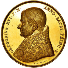 Vatican, Médaille, Grégoire XVI, Palais via Ripetta, 1840, Cerbara, SUP, Or