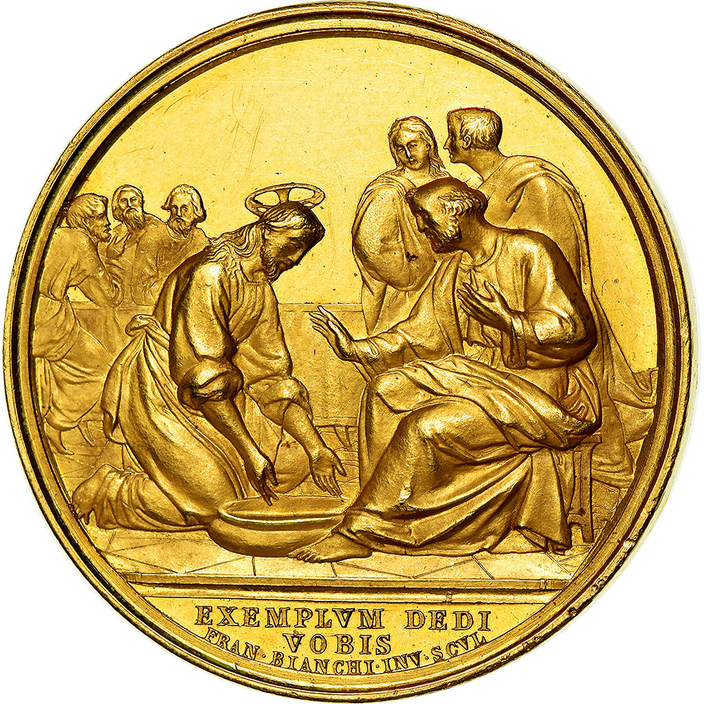 Vatican, Medal, Pie IX, Jésus et Saint-Pierre, 1870, Bianchi, MS(63), Gold