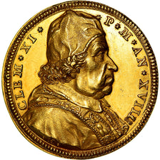 Vatican, Medal, Clément XI, Jésus et Saint-Pierre, 1714, Hamerani, MS(63)