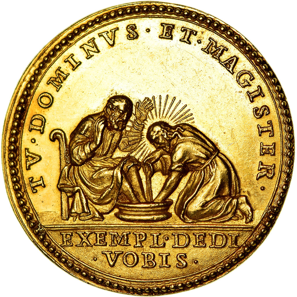 Vatican, Medal, Clément XI, Jésus et Saint-Pierre, 1714, Hamerani, MS(63)