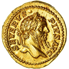 Coin, Septimius Severus, Aureus, 202-210, Roma, MS(63), Gold, RIC:278a