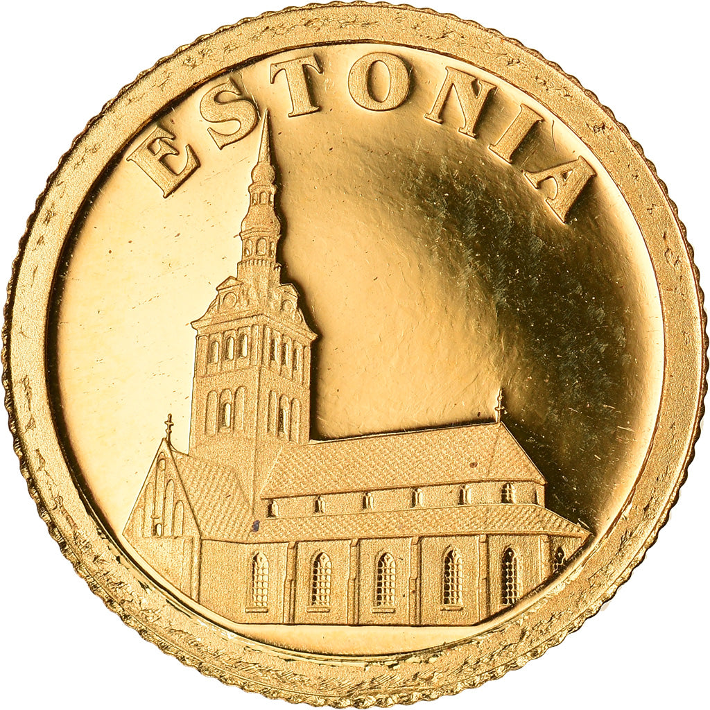 Coin, Liberia, Estonia, 12 Dollars, 2011, MS(65-70), Gold