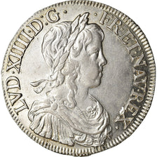 Monnaie, France, Louis XIV, Écu à la mèche longue, 1652, Rouen, SUP+, Argent