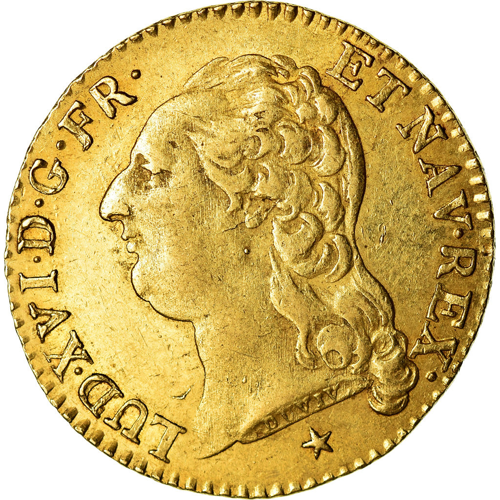 Monnaie, France, Louis XVI, Louis d'or à la tête nue, Louis d'Or, 1788, Lille