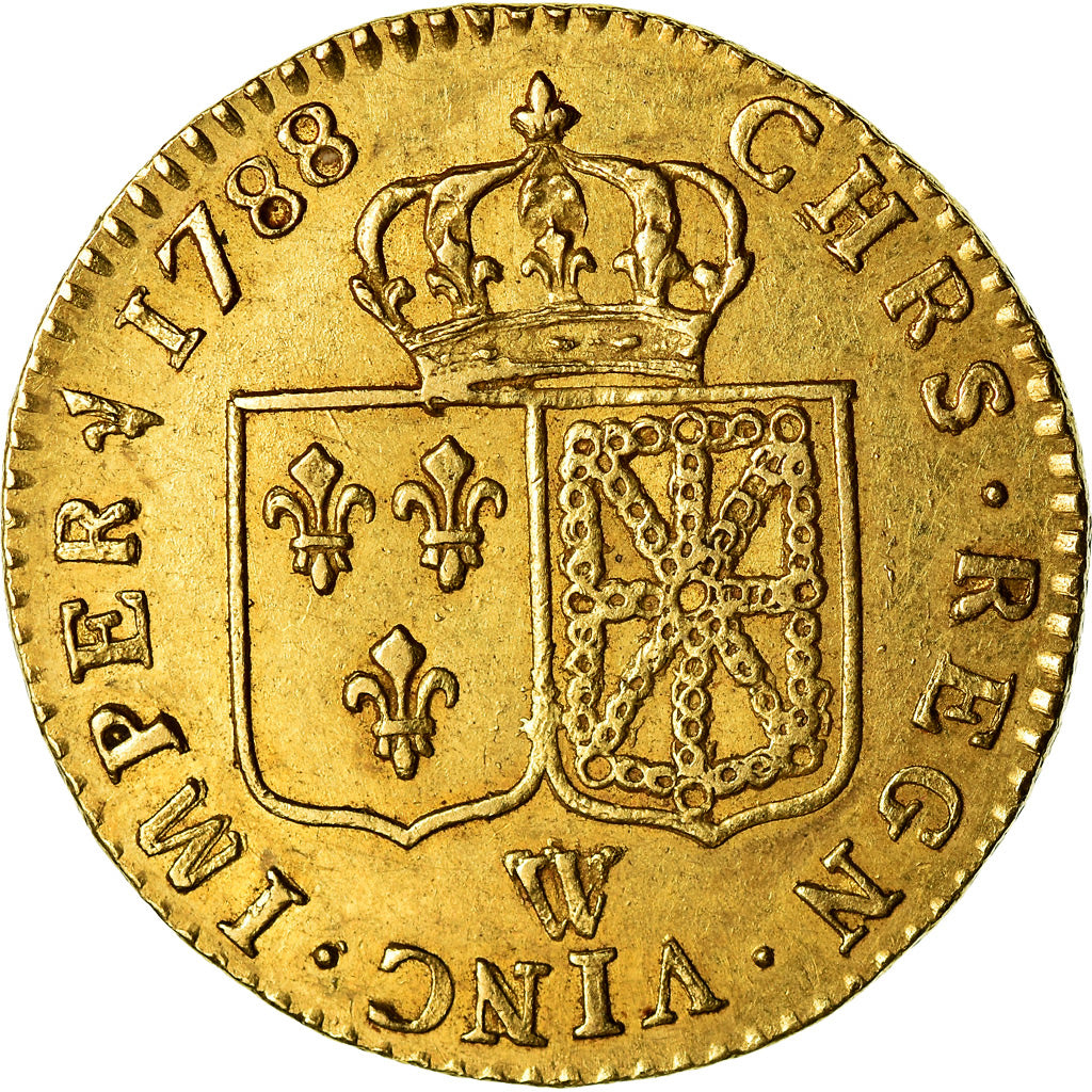 Monnaie, France, Louis XVI, Louis d'or à la tête nue, Louis d'Or, 1788, Lille