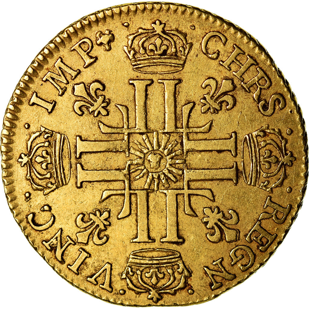 Coin, France, Louis XIV, Louis d'or au soleil, Louis d'Or, 1711, Amiens