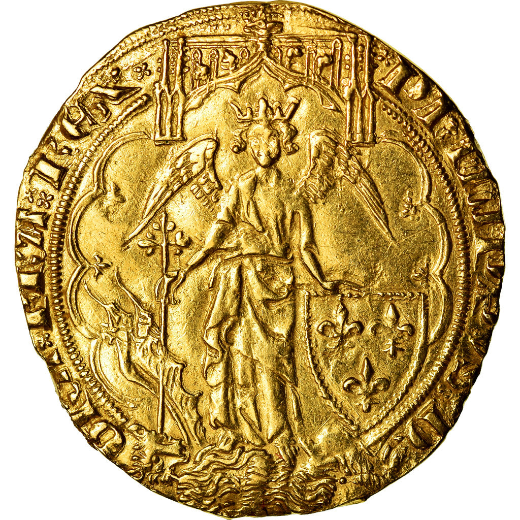 Moneta, Francia, Philippe VI, Ange d'Or, BB, Oro, Duplessy:255B