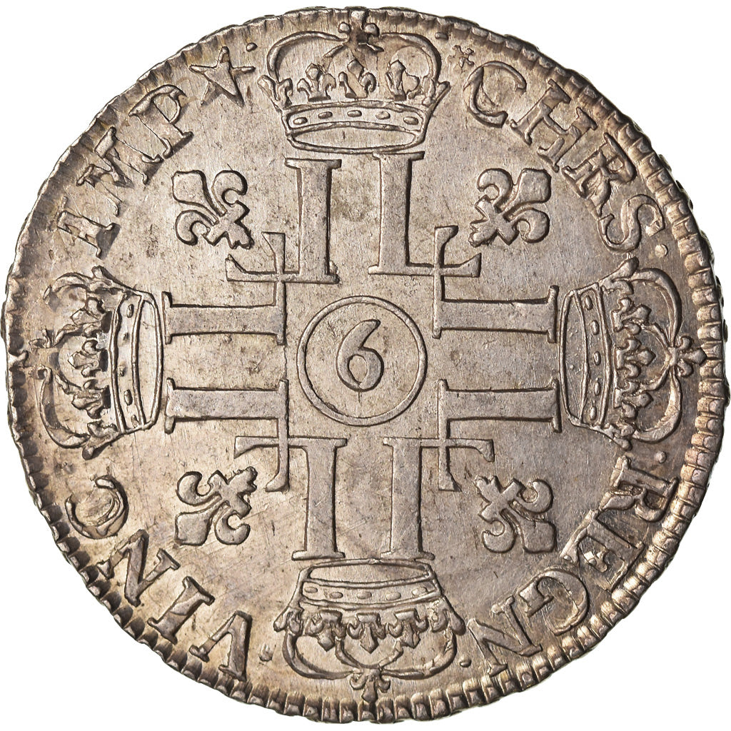 Moneta, Francja, Louis XIV, 1/2 Écu aux 8 L, 1/2 Ecu, 1690, Rennes, MS(60-62)