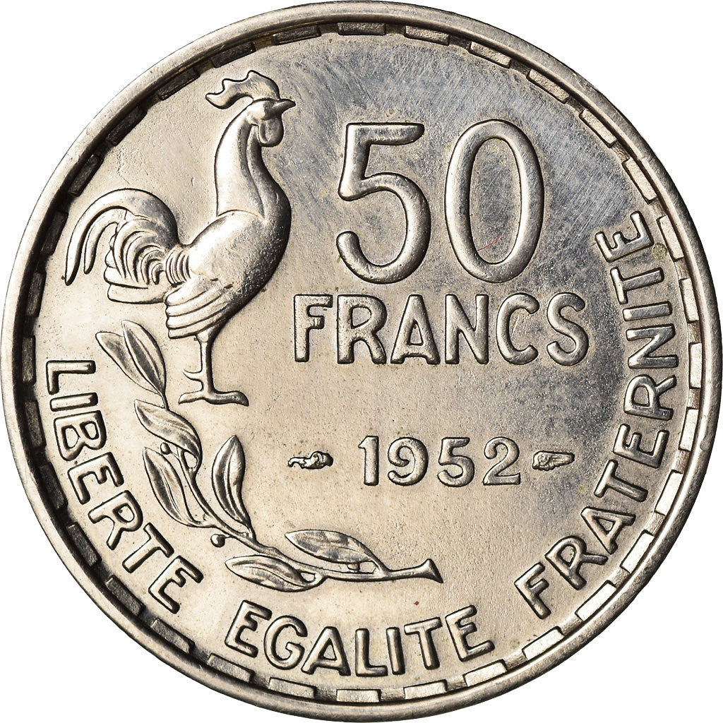 Coin, France, Guiraud, 50 Francs, 1952, ESSAI, AU(55-58), Nickel, Gadoury:221.9