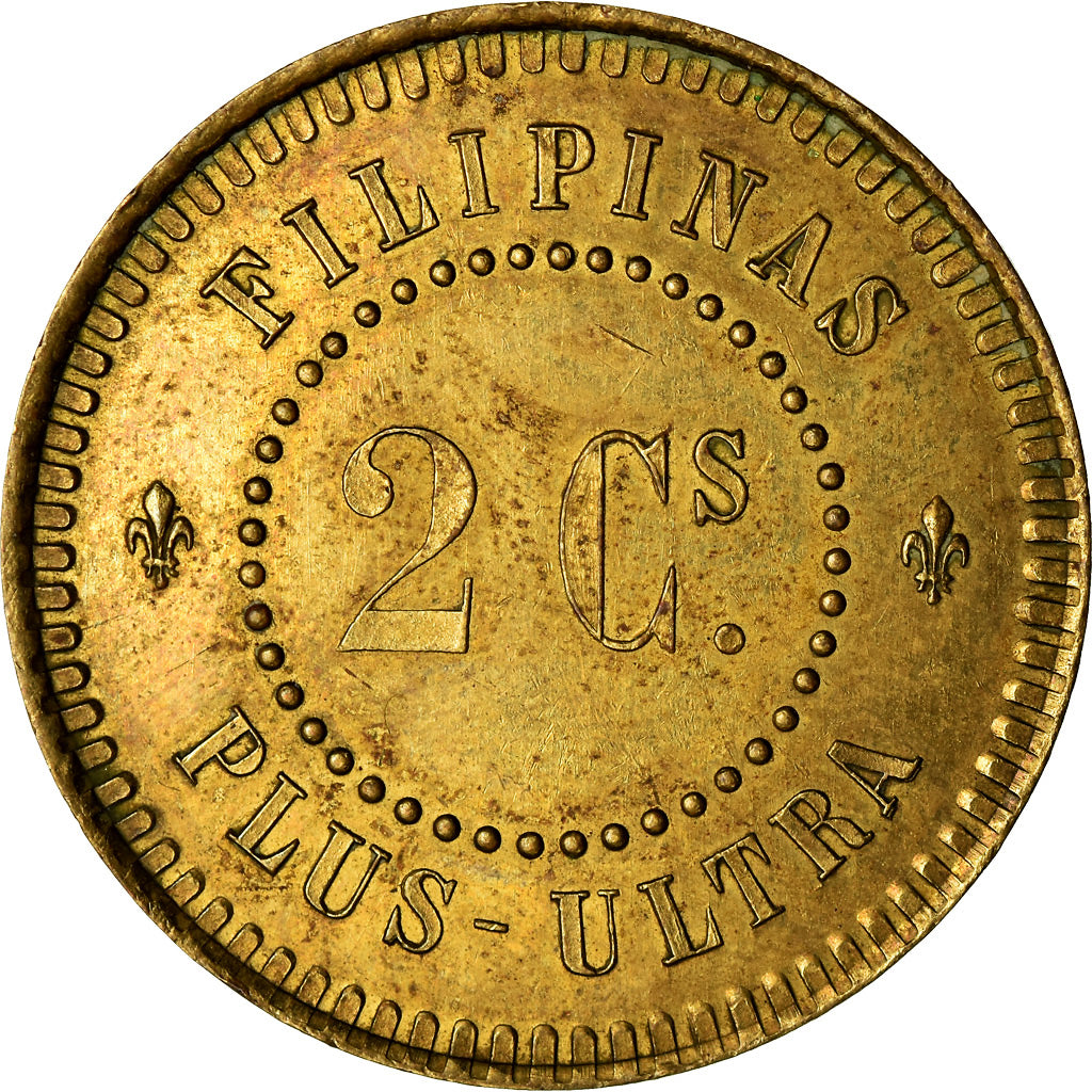 Münze, Philippinen, 2 Centavos, 1859, VZ, Kupfer, KM:Pn12