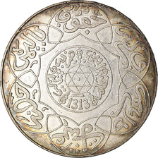 Munten, Marokko, 'Abd al-Aziz, 10 Dirhams, 1895, Berlin, PR+, Zilver, KM:13