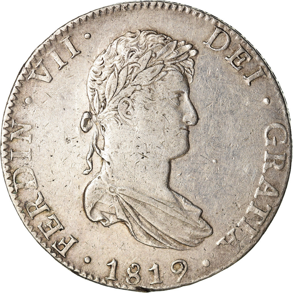 Coin, Mexico, Ferdinand VII, 8 Reales, 1819, Mexico City, EF(40-45), Silver