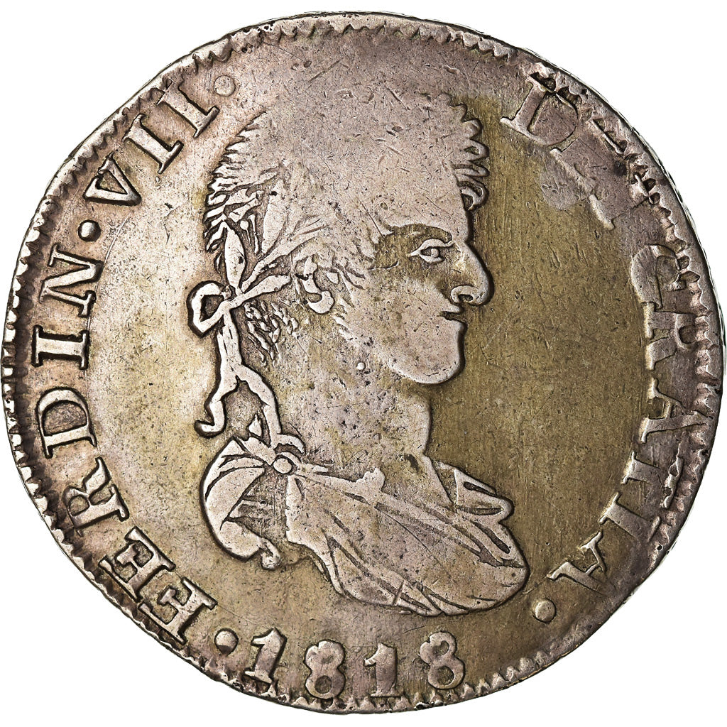 Coin, Mexico, ZACATECAS, Ferdinand VII, 8 Reales, 1818, Zacatecas, VF(30-35)