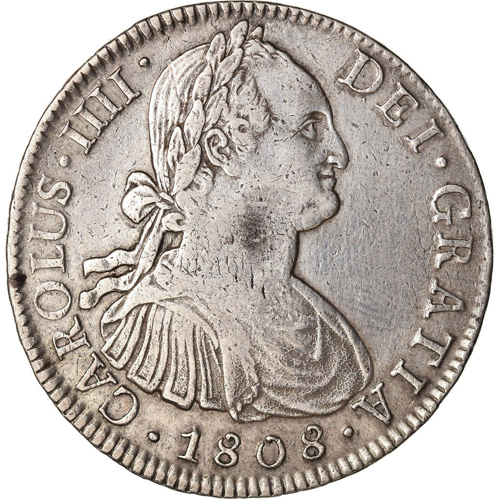 Coin, Mexico, Charles IV, 8 Reales, 1808, Mexico City, EF(40-45), Silver, KM:109