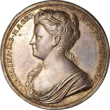 Groot Bretagne, Medaille, Couronnement de la reine Caroline, 1727, UNC-, Zilver
