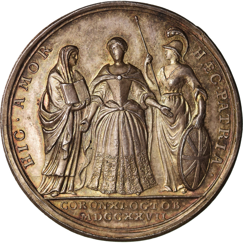 Great Britain, Medal, Couronnement de la reine Caroline, 1727, MS(63), Silver