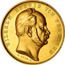 Germania, medaglia, Prusse, Wilhelm Koenig, 1861, Loos, SPL, Oro