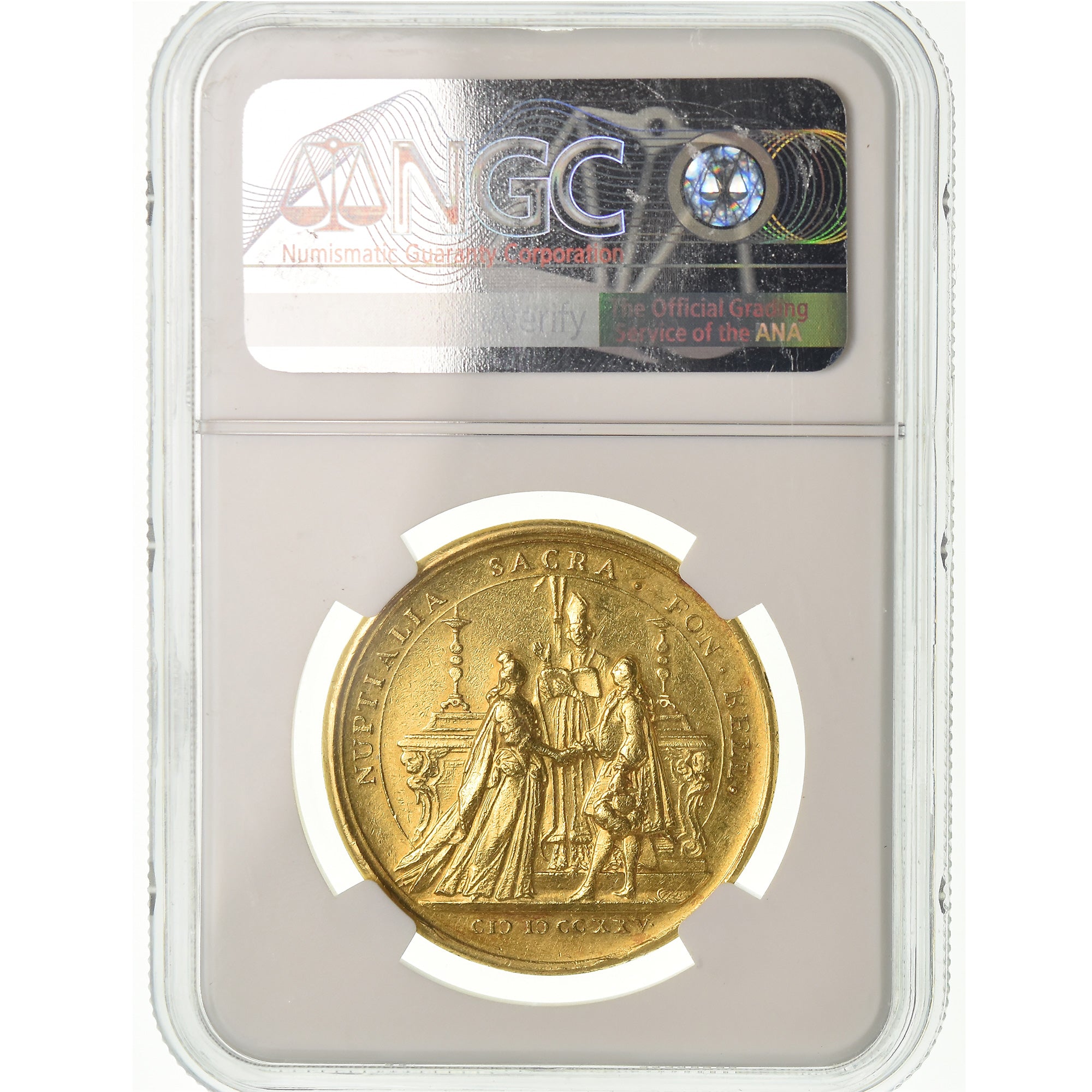 Francia, medalla, Louis XV, Mariage du Roi avec Marie  Leszczynska, 1725