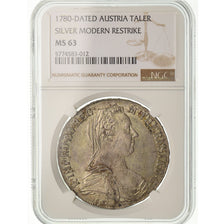 Coin, Austria, Joseph II, Thaler, 1780, Restrike, NGC, MS63, Silver, KM:T1