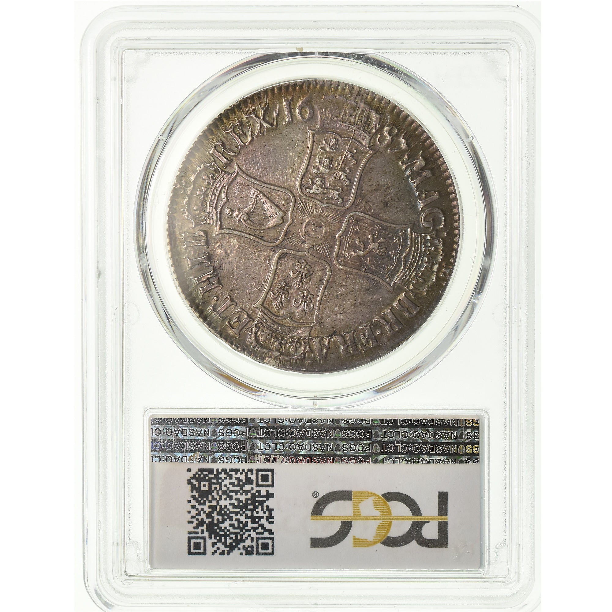 Moneta, Gran Bretagna, James II, Crown, 1687, PCGS, AU55, Argento, KM:463