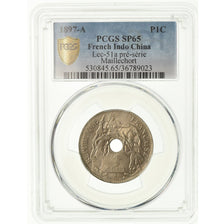 Coin, FRENCH INDO-CHINA, Cent, 1897, Paris, Pré-série, PCGS, SP65