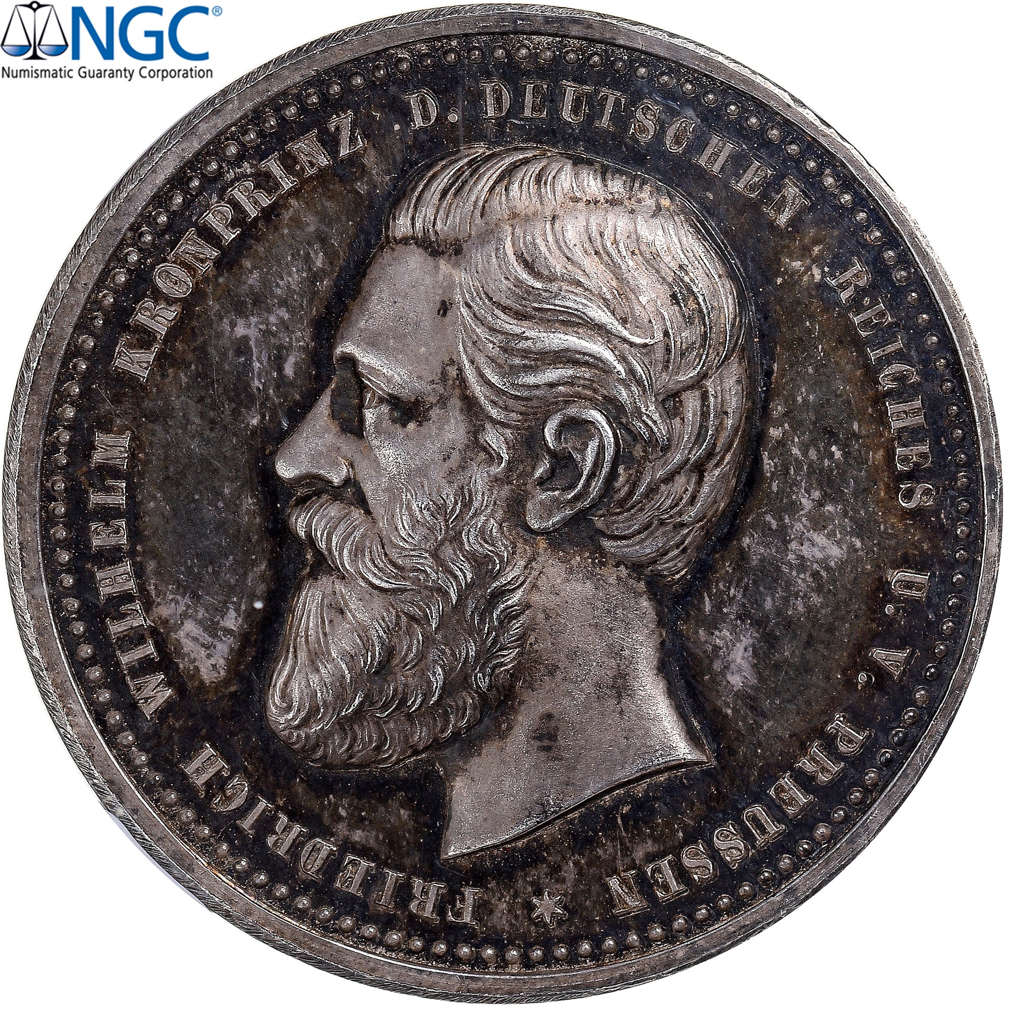 Deutschland, Medaille, Séjour de l'archiduc à Hambourg, 1877, Piéfort