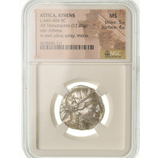 Coin, Attica, Athens, Tetradrachm, Athens, graded, NGC, MS, 5/5-4/5, Silver