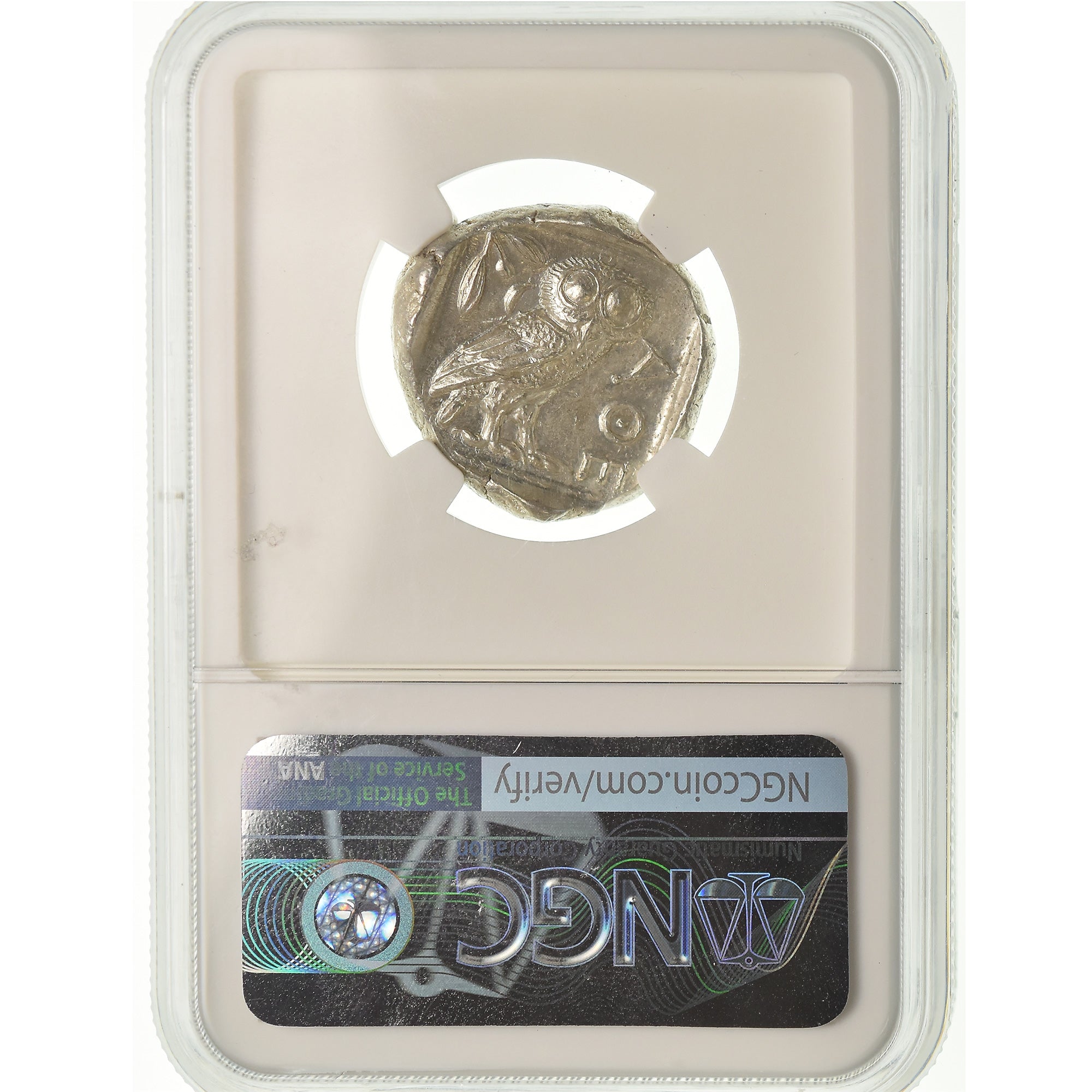 Coin, Attica, Athens, Tetradrachm, Athens, graded, NGC, MS, 5/5-4/5, Silver
