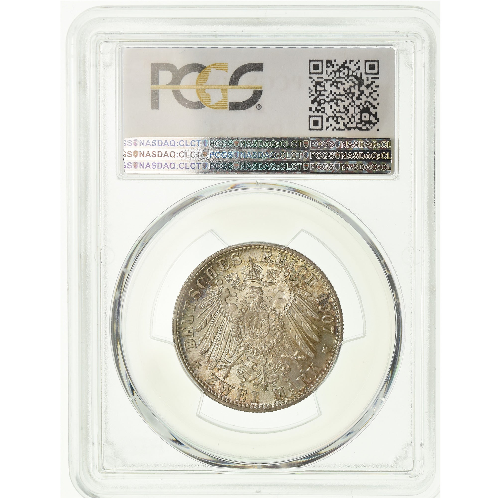 Coin, German States, BADEN, Friedrich I, 2 Mark, 1907, PCGS, MS64, Silver