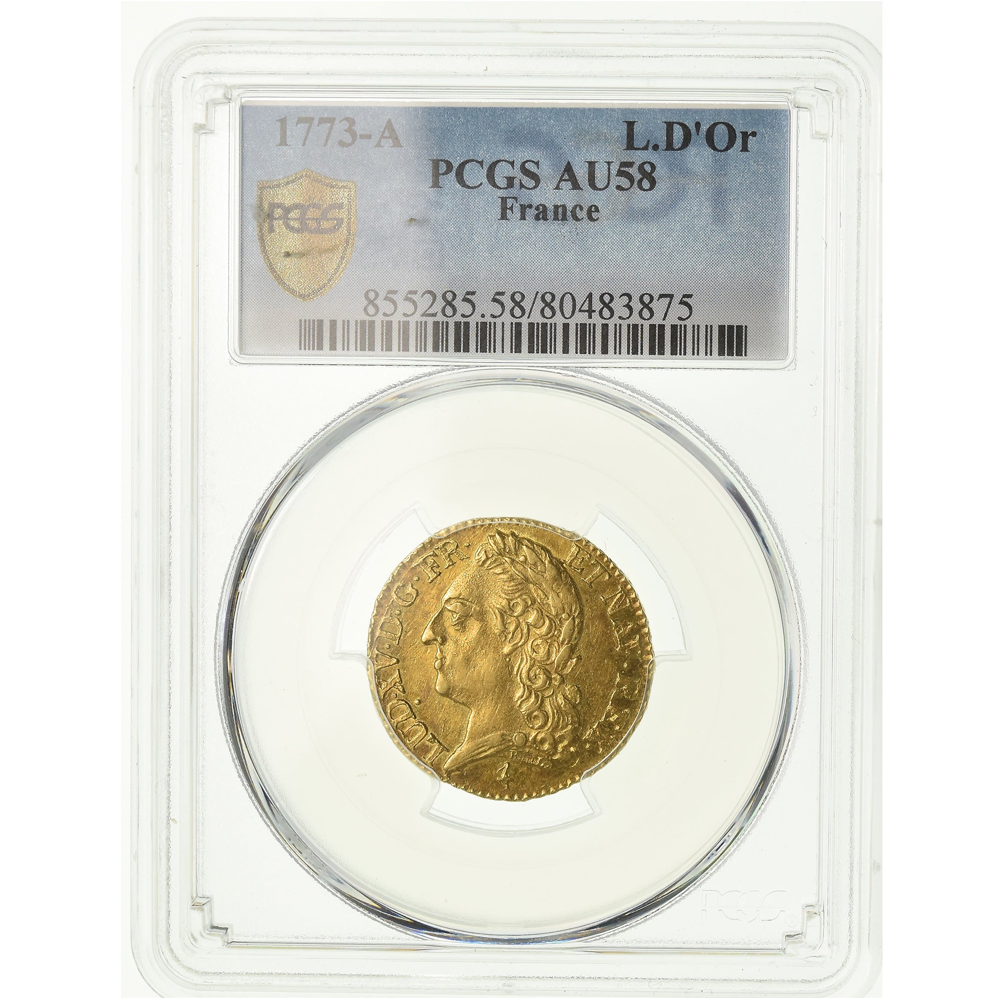 Moeda, França, Louis XV, Louis d'or à la vieille tête, Louis d'Or, 1773