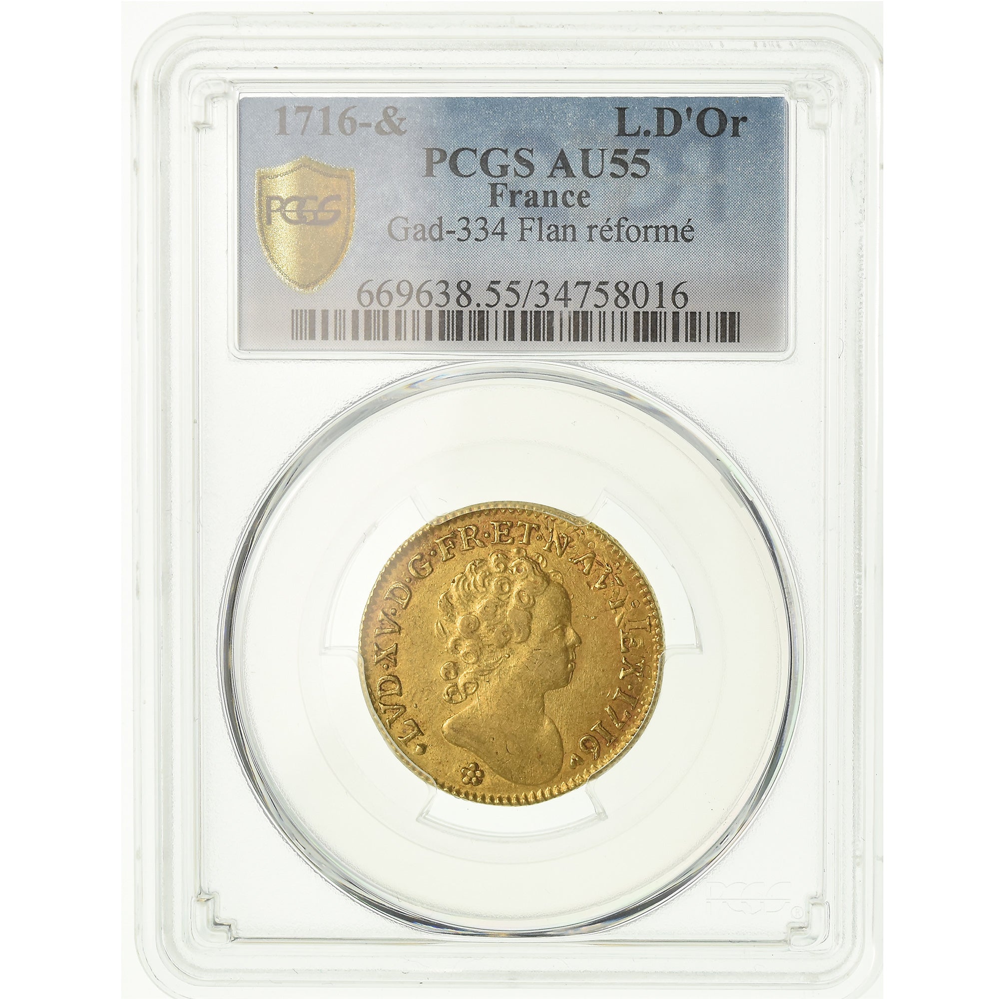 Coin, France, Louis XV, Louis d'or aux insignes, Iie type, Louis d'Or, 1716