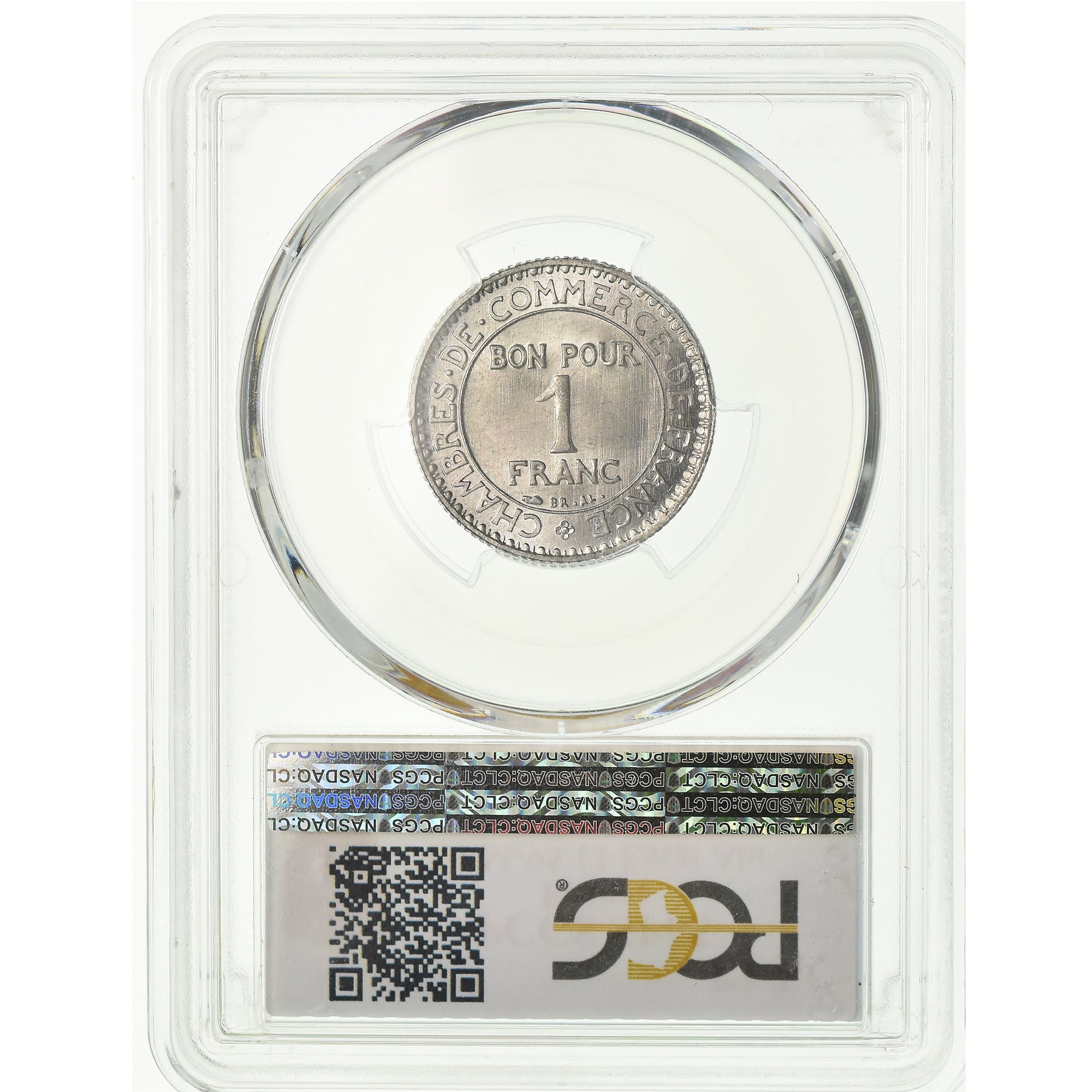 Coin, France, Chambre de commerce, Franc, 1920, ESSAI, PCGS, SP65, Aluminum