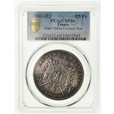 Moneta, Francja, Napoleon III, Epreuve uniface de Revers, 5 Francs, 1861