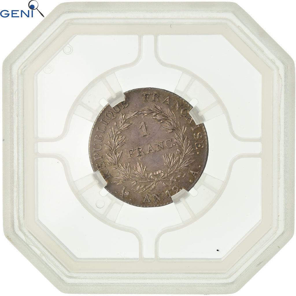 Coin, France, Napoléon I, Franc, An 12, Paris, GENI, MS63, Silver, KM:649.1