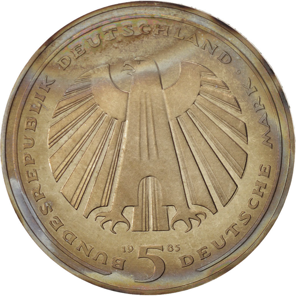 GERMANY - FEDERAL REPUBLIC, 5 Mark, 1985, Karlsruhe, Germany, KM:163