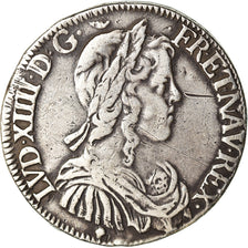 Coin, France, Louis XIV, 1/2 Écu à la mèche longue, 1/2 Ecu, 1650, Toulouse