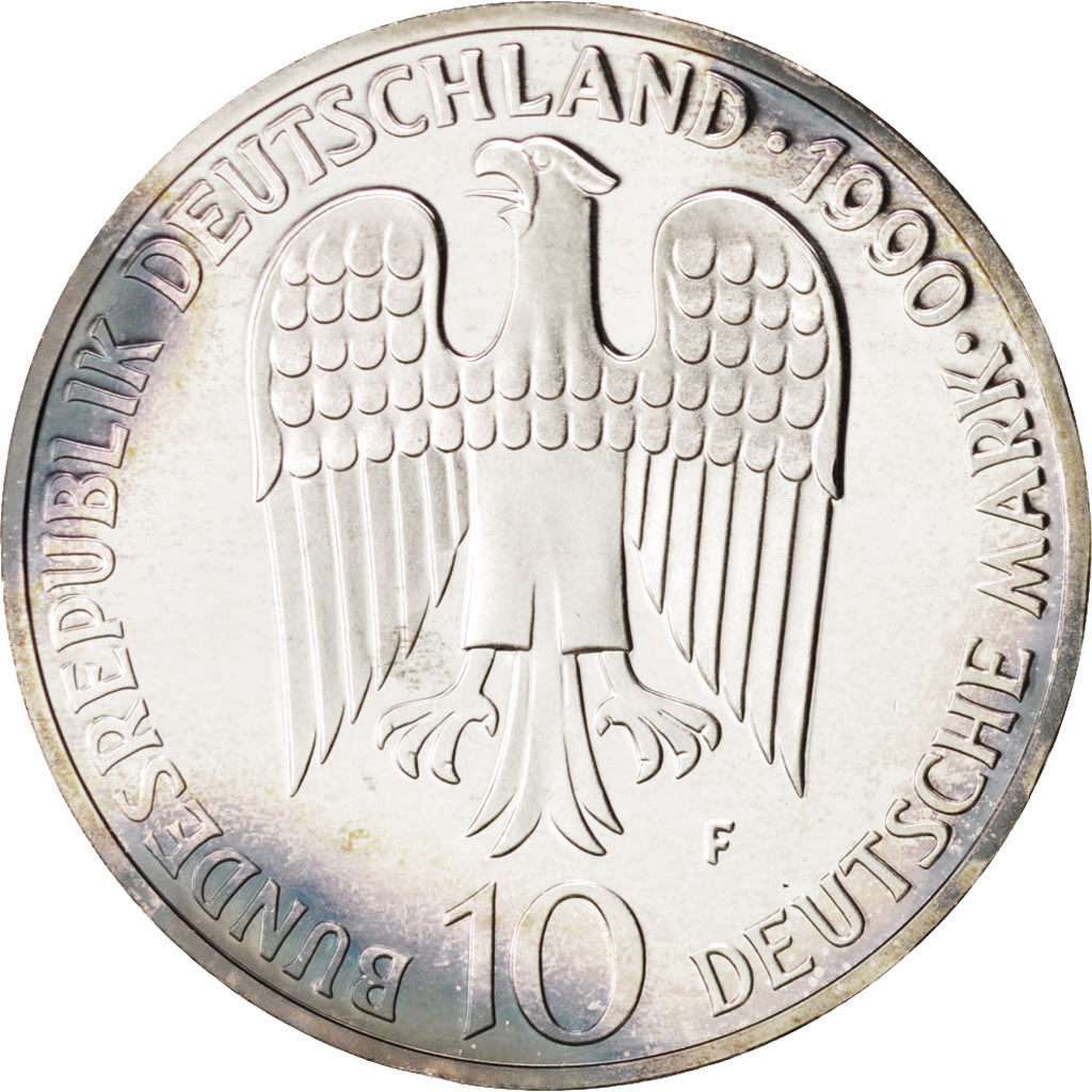 Coin, GERMANY - FEDERAL REPUBLIC, 10 Mark, 1990, Stuttgart, Germany, MS(65-70)