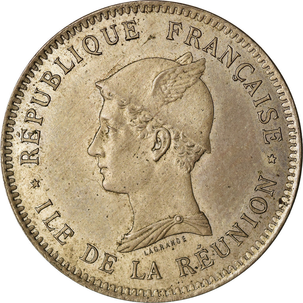 Coin, Réunion, Franc, 1896, ESSAI, MS(60-62), Copper-nickel, KM:E2