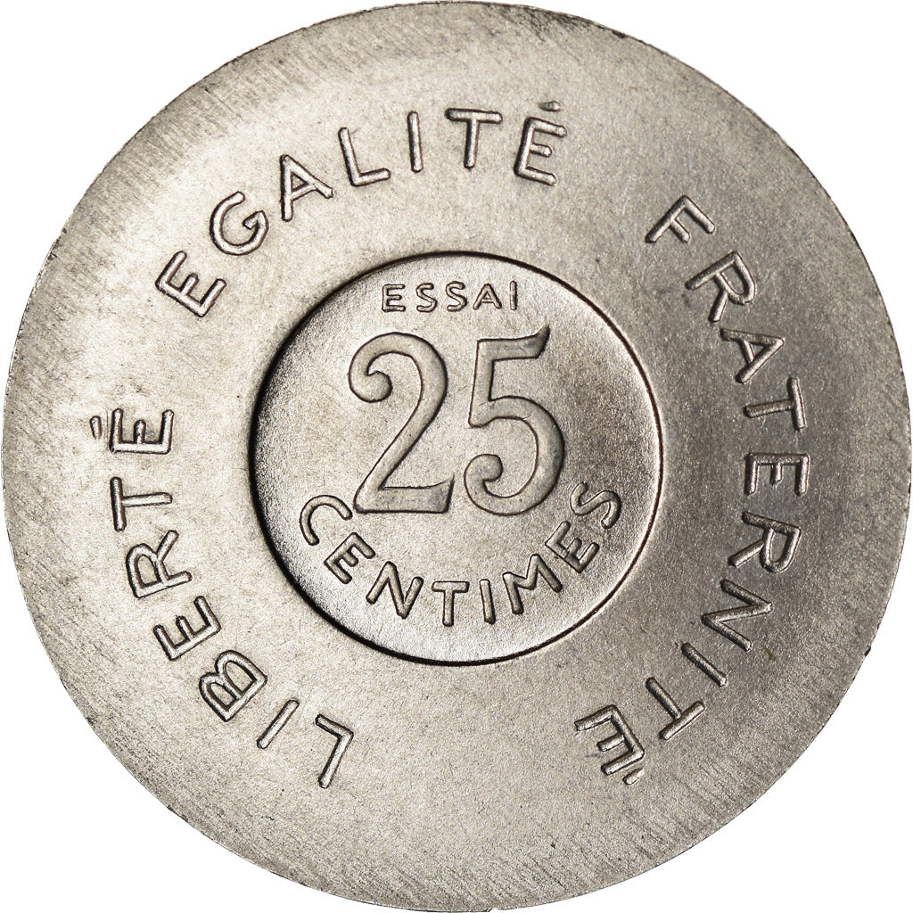 Münze, Frankreich, François Rude, 25 Centimes, 1909, ESSAI, UNZ, Aluminium