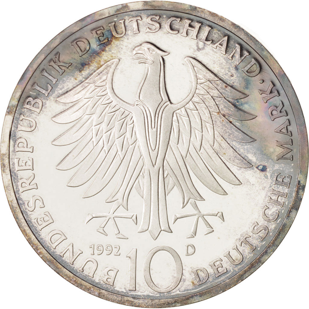Coin, GERMANY - FEDERAL REPUBLIC, 10 Mark, 1992, Munich, Germany, MS(65-70)