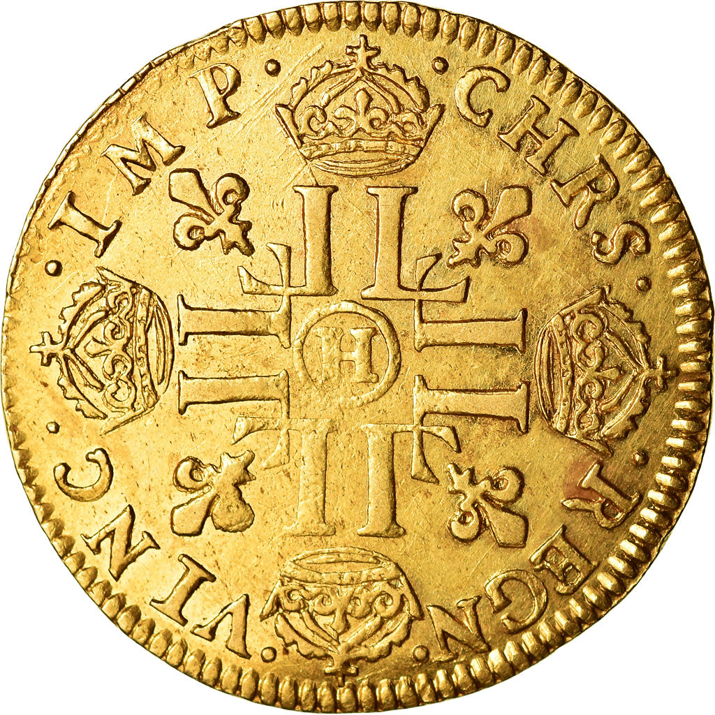 Moneta, Francja, Louis XIV, Louis d'or à la mèche longue, Louis d'Or, 1649, La