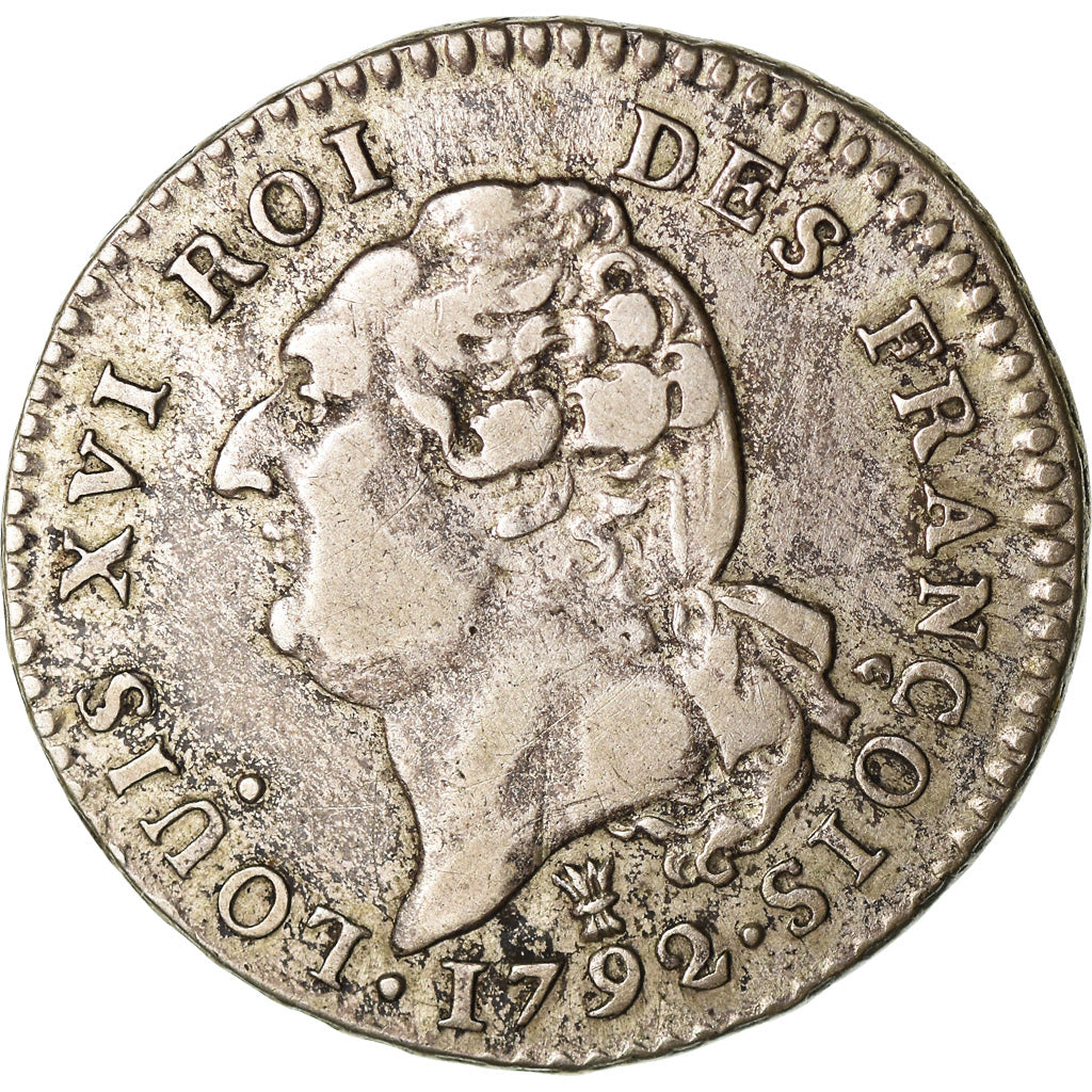Monnaie, France, 15 sols françois, 1792, Limoges, Sans lettre d'atelier