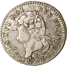 Monnaie, France, 15 sols françois, 1792, Limoges, Sans lettre d'atelier