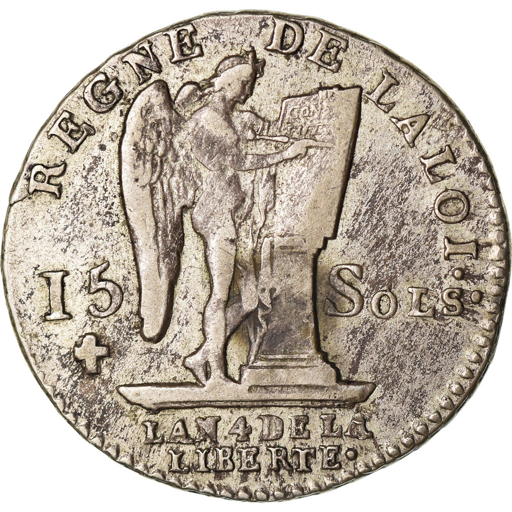 Monnaie, France, 15 sols françois, 1792, Limoges, Sans lettre d'atelier
