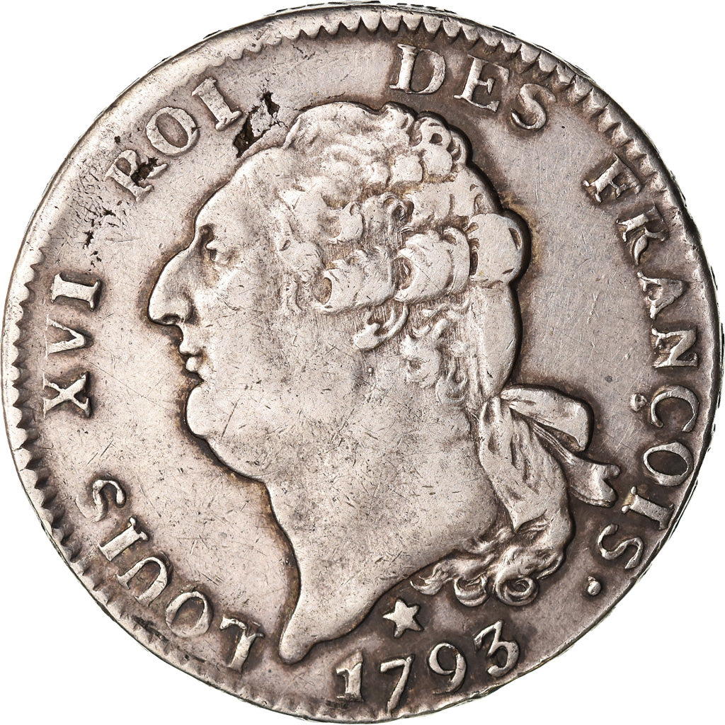 Monnaie, France, Louis XVI, Écu de 6 livres françois, 1793, Marseille