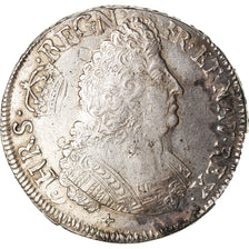 Coin, France, Louis XIV, Écu aux palmes, Ecu, 1697, Troyes, AU(50-53), Silver
