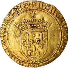 Moneta, Francia, Charles VIII, Ecu d'or, Troyes, BB, Oro, Duplessy:575A