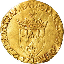 Moeda, França, François Ier, Ecu d'or, Bayonne, VF(30-35), Dourado
